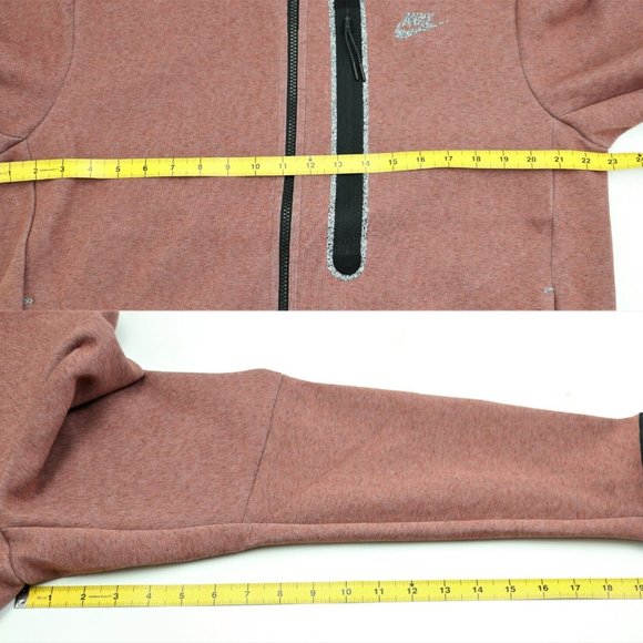 Nike Sportswear Tech Fleece Hoodie Men's Size L DD4688-670 Redstone Jacket New - Picture 8 of 12
